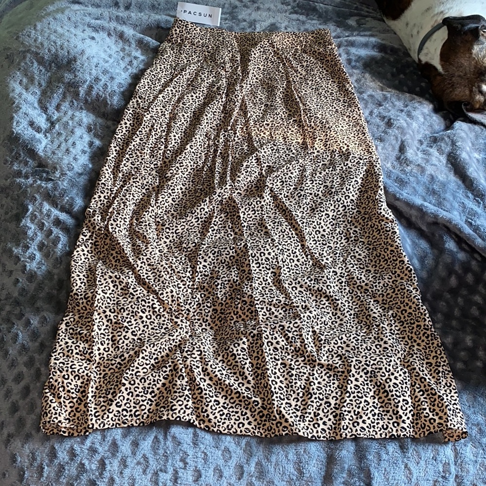 BNWT PACSUN cheetah midi skirt